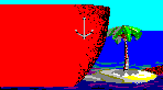 A ship visiting Johnny's island